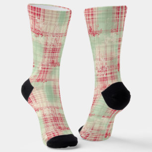 Shabby Chic Christmas Tartan Socks