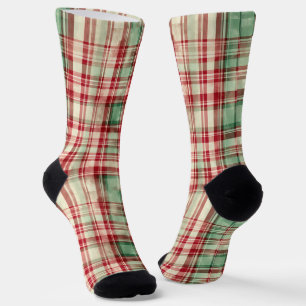 Shabby Chic Christmas Tartan Socks