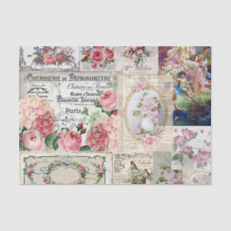 Shabby chic collage,country victorian,decoupage, b tissue paper