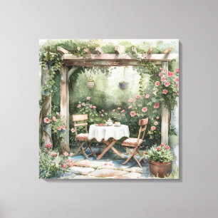 Shabby Chic Cottage Garden Canvas Art