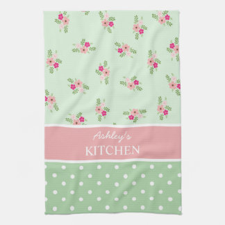 Shabby Chic Country Floral Tea Towel