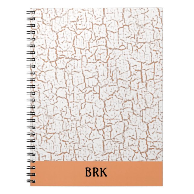 Shabby Chic Crackle Paint Customisable Notebook (Front)