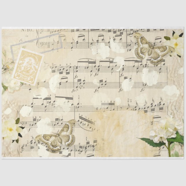 Shabby Chic Cream Series Design 1 Tissue Paper (Front)