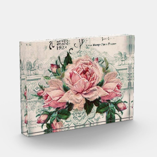 shabby chic, decoupage, victorian, french chic, pa photo block (Left)