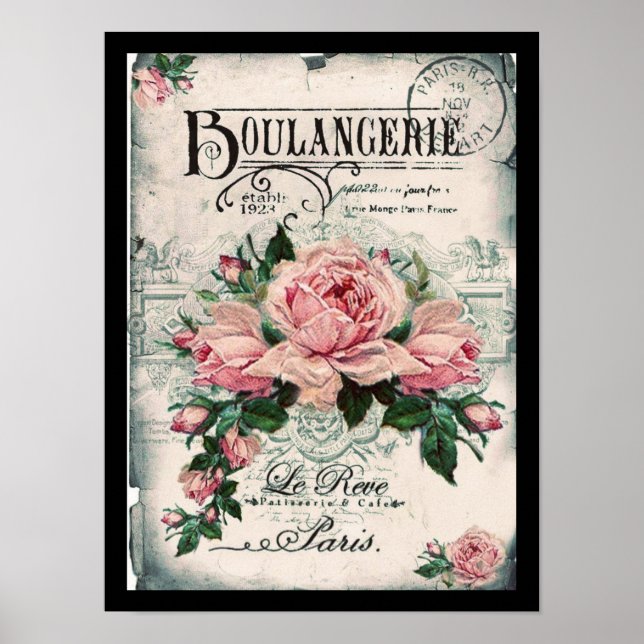 shabby chic, decoupage, victorian, french chic, pa poster (Front)