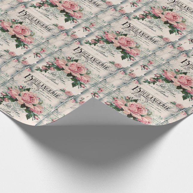 shabby chic, decoupage, victorian, french chic, pa wrapping paper (Corner)