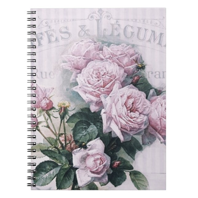 Shabby chic,decoupage,victorian,french chic, Paris Notebook (Front)