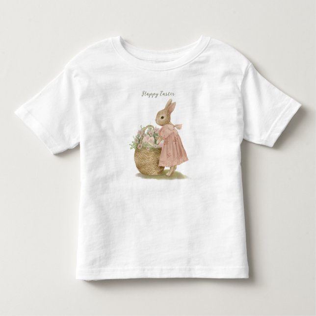 Shabby Chic Easter Rabbit Toddler T-shirt (Front)