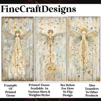 Shabby Chic Ethereal Rustic Angels AM4 Decoupage Tissue Paper