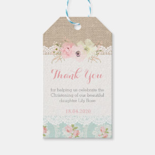 Shabby Chic Farmhouse Country Floral Vintage Lace Gift Tags