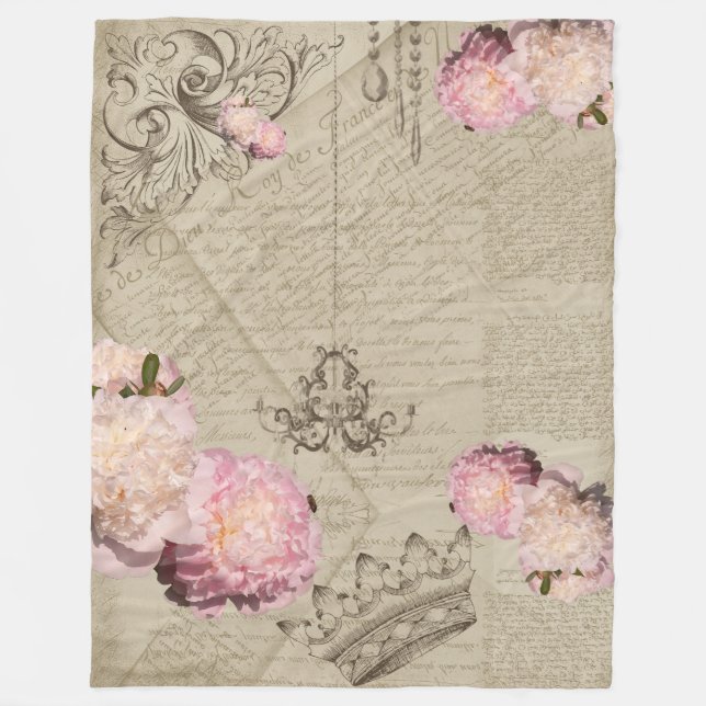Shabby Chic - Fleece Blanket (Front)
