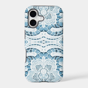 Shabby Chic Floral aqua blue bohemian chic lace