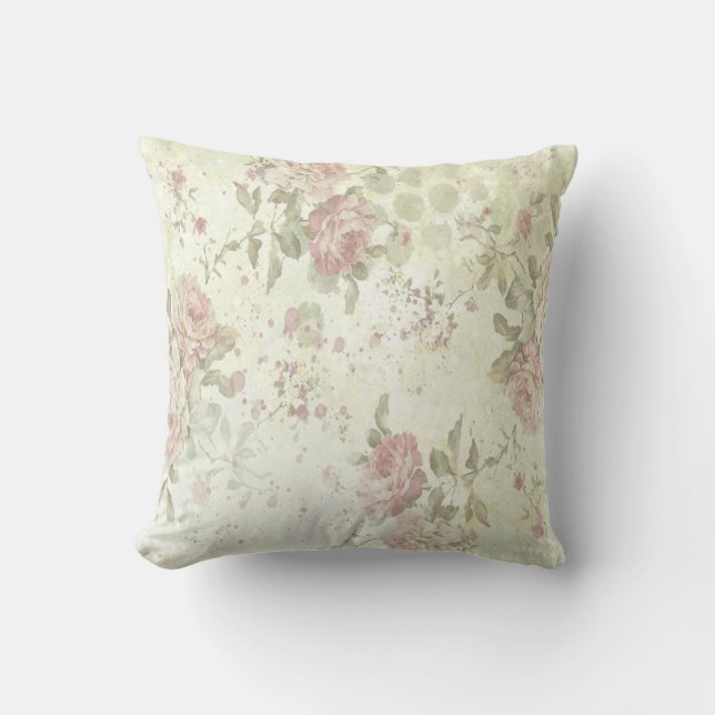 Shabby Chic Floral Cushion (Front)