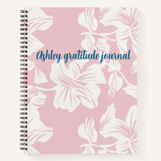 Shabby chic floral custom name notebook