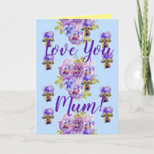 Shabby Chic Floral Love You Mum Birthday Card