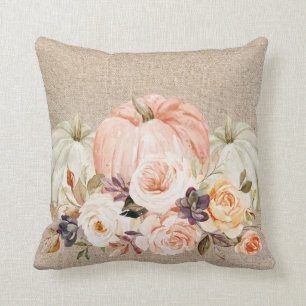 Shabby Chic Floral Pumpkin pillow