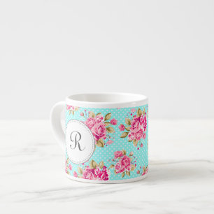Shabby Chic Floral Roses Espresso Cup