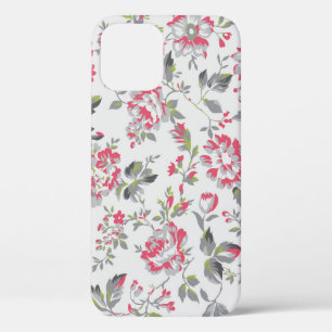 Shabby Chic Floral Roses Pattern iPhone 12 Case