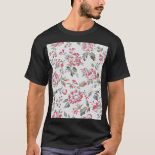 Shabby Chic Floral Roses Pattern T-Shirt