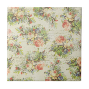 Shabby Chic Floral Tile