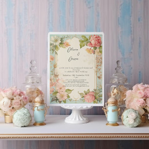 Shabby Chic Floral Wedding Invitation