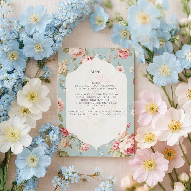 Shabby Chic florals  Menu (Creator Uploaded)