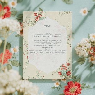 Shabby chic florals  menu