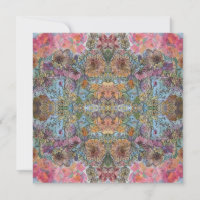 Shabby Chic Flower Garden Watercolor Painting 