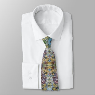 Shabby Chic Flower Garden Watercolor Painting Tie