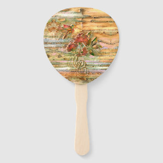 Shabby Chic Hummingbird Flight Hand Fan