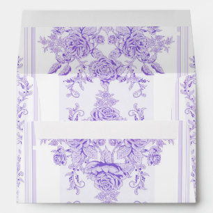 Shabby chic,lavender,toile,pattern,floral,Victoria Envelope