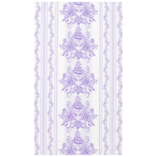 Shabby chic,lavender,toile,pattern,floral,Victoria Tablecloth (Front)