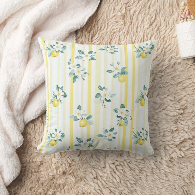 Shabby Chic Lemon Floral Series Design #12 Cushion (Blanket)