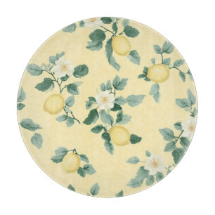 Shabby Chic Lemon Floral Series Design #2 Cutting Board