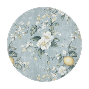 Shabby Chic Lemon Floral Series Design #6 Cutting Board