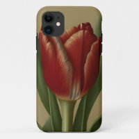 Shabby Chic Lovely Red Tulip
