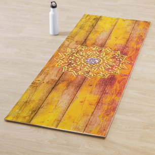 Shabby chic mandala yoga mat