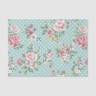 shabby chic mint polka dot pink white vintage girl tissue paper