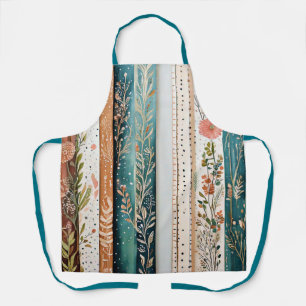 Shabby chic mixed patterns apron