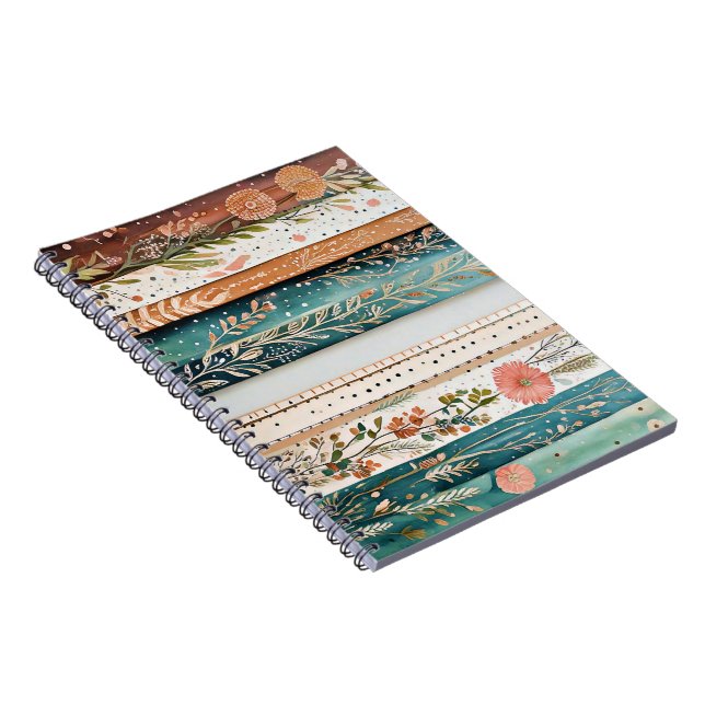 Shabby chic mixed patterns notebook (Right Side)
