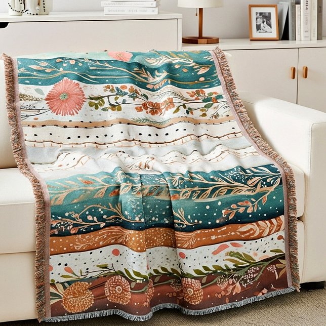 Shabby chic mixed patterns throw blanket (Creator Uploaded)