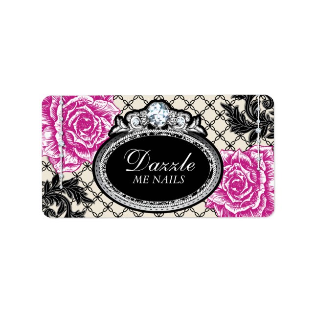 Shabby Chic Nail Salon Labels (Front)