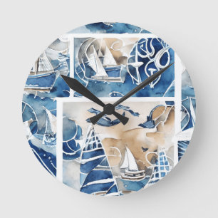 Shabby Chic Nautical Theme Clock