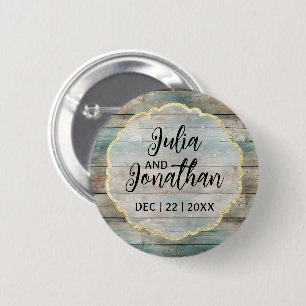 Shabby Chic Pastel Wood 6 Cm Round Badge
