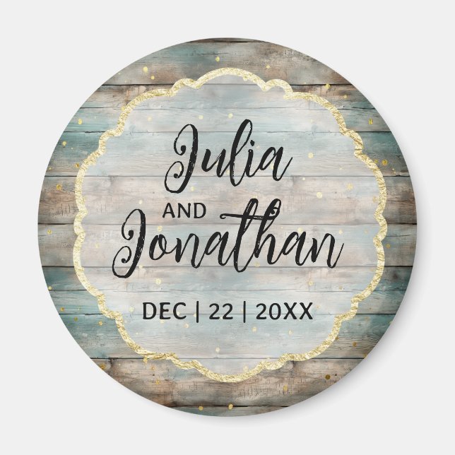 Shabby Chic Pastel Wood  Magnet (Front)