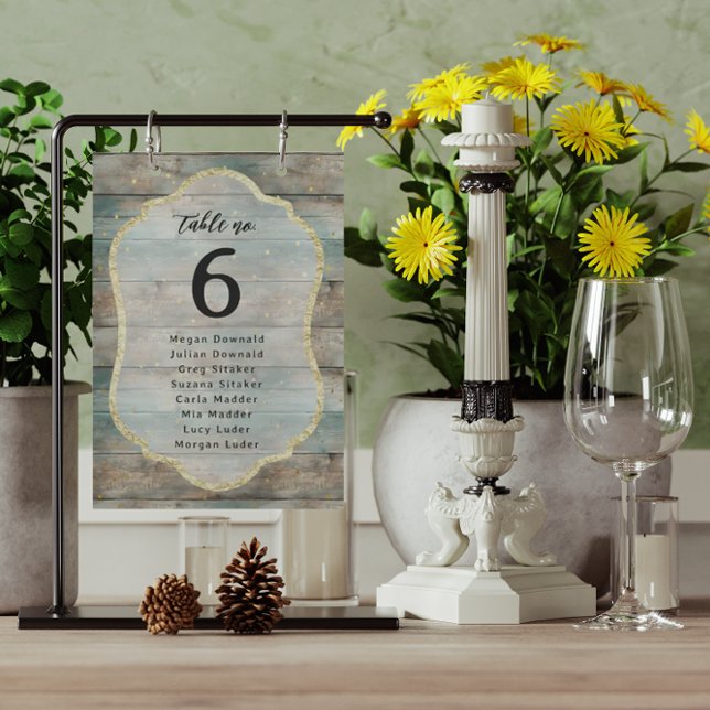 Shabby Chic Pastel Wood Table Number (Creator Uploaded)