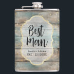 Shabby Chic Pastel Wood Wedding Best Man Hip Flask<br><div class="desc">Shabby Chic Pastel Wood Wedding Best Man</div>