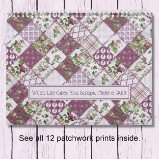 Shabby Chic Patchwork Quilt Wall Calendar