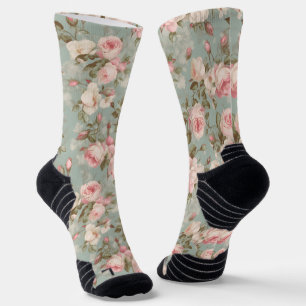 Shabby Chic Pattern Vintage Socks