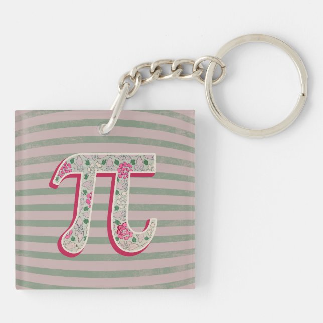 Shabby Chic Pi Day Key Ring (Back)